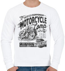 printfashion Motoros bajnok - Férfi pulóver - Fehér (1575911)