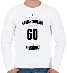 printfashion kamasz-60-black-white - Férfi pulóver - Fehér (614377)
