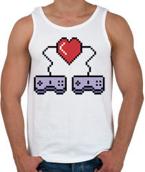 printfashion I love video games, retro - Férfi atléta - Fehér (11171319)