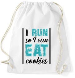 printfashion I run so I can eat cookies - Sportzsák, Tornazsák - Fehér (7356622)