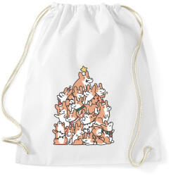 printfashion Corgi karácsonyfa - Sportzsák, Tornazsák - Fehér (5628450)