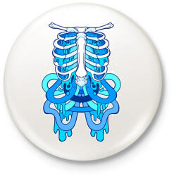 printfashion BLue Lung - Kitűző, hűtőmágnes - Fehér (5187335)