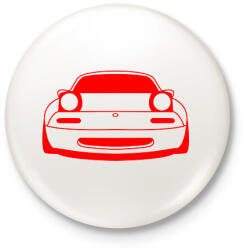 printfashion Mazda mx5 Piros - Kitűző, hűtőmágnes - Fehér (15774794)