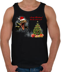 printfashion Egy Raptor Karácsonya - Férfi atléta - Fekete (5760937)