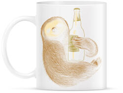 printfashion Lajhár és sör - Bögre - Fehér (13967204)