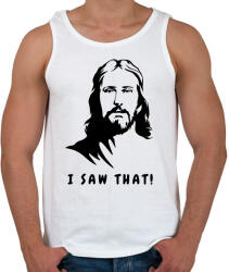 printfashion I saw that - Jesus / Láttam! - Jézus - Férfi atléta - Fehér (12035158)