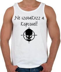 printfashion ne szórakozz a köpcössel - Férfi atléta - Fehér (1657327)
