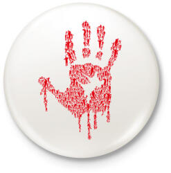 printfashion Zombikéz - Kitűző, hűtőmágnes - Fehér (3074158)