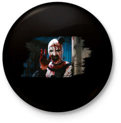 printfashion Terrifier bohócrém - Kitűző, hűtőmágnes - Fekete (14812772)