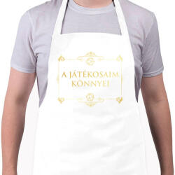 printfashion A játékosaim könnyei (fekete) - Kötény - Fehér (4911833)