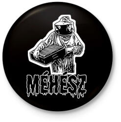 printfashion méhész - Kitűző, hűtőmágnes - Fekete (13597760)