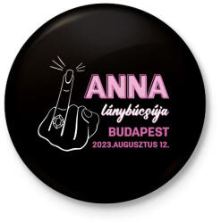 printfashion Egyedi név lánybúcsúja - fehér - Kitűző, hűtőmágnes - Fekete (13522644)