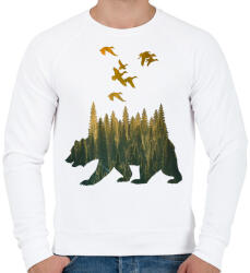 printfashion wild life - Férfi pulóver - Fehér (3786380)