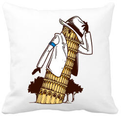 printfashion Michael Jackson tower - Párnahuzat, Díszpárnahuzat - Fehér (2389835)