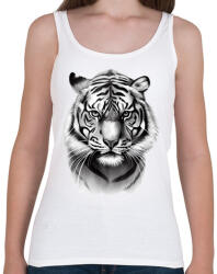 printfashion Rajzolt tigris - Női atléta - Fehér (13375186)