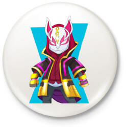printfashion Fortnite skin - Kitűző, hűtőmágnes - Fehér (3082705)