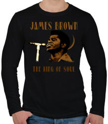 printfashion JAMES BROWN - Férfi hosszú ujjú póló - Fekete (2812791)