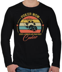 printfashion Poker Mom - Férfi hosszú ujjú póló - Fekete (15560330)