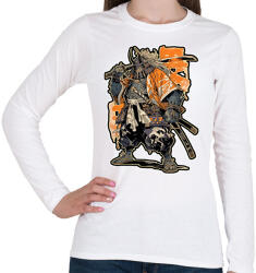 printfashion Japán Szamuráj - Női hosszú ujjú póló - Fehér (15662180)