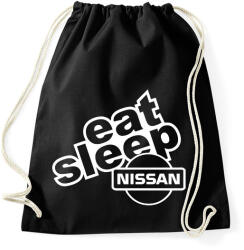 printfashion Eat Sleep Nissan - Sportzsák, Tornazsák - Fekete (2244428)