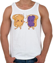 printfashion Szerelmes kenyerek - Férfi atléta - Fehér (11759633)