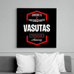 printfashion Vasutas prémium minőség - Vászonkép - Fekete (6647927)