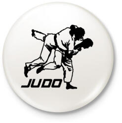 printfashion Judo - Cselgáncs - Kitűző, hűtőmágnes - Fehér (5009271)