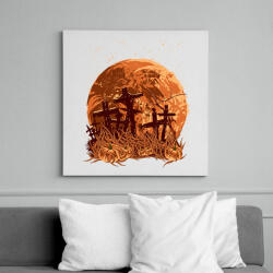 printfashion Sírok a holdfényben - Vászonkép - Fehér (6620695)