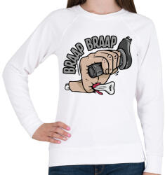 printfashion Nyélgáz! - Női pulóver - Fehér (4598391)