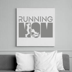 printfashion Running mom - Vászonkép - Fehér (13699856)
