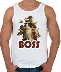 printfashion Teh boss - Cat - Férfi atléta - Fehér (7071817)