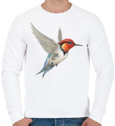 printfashion Kolibri - Férfi pulóver - Fehér (1018283)