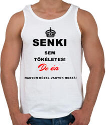printfashion senki sem tökéletes - Férfi atléta - Fehér (1682546)