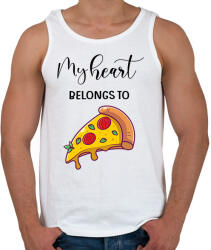 printfashion Szeretlek Pizza - Férfi atléta - Fehér (6016205)