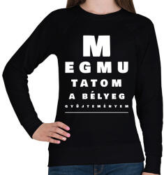 printfashion Megmutatom a bélyeggyújteményem - Női pulóver - Fekete (10883749)