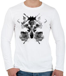printfashion Rorschach - Férfi hosszú ujjú póló - Fehér (233515)