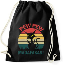 printfashion Pew pew madafakas cica - Sportzsák, Tornazsák - Fekete (6129341)