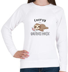 printfashion Lajhár Energy saving mode - Női pulóver - Fehér (14380447)