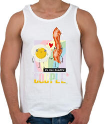 printfashion The most beautiful couple - Férfi atléta - Fehér (7663463)