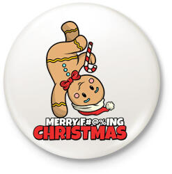 printfashion MERRY FUCKING CHRISTMAS 2 - Kitűző, hűtőmágnes - Fehér (10824629)