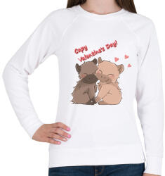 printfashion Valentin napi capybara - Női pulóver - Fehér (15489683)