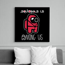 printfashion SquidMas is Among Us - Vászonkép - Fekete (6660574)
