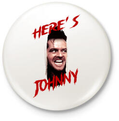 printfashion Here's Johnny - Kitűző, hűtőmágnes - Fehér (16625661)