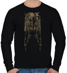 printfashion Gengszter koponya - Férfi pulóver - Fekete (1047830)