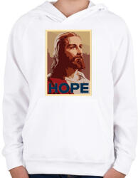 printfashion Hope - Gyerek kapucnis pulóver - Fehér (2234332)