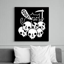 printfashion Lélekfaló macska - Vászonkép - Fekete (6649662)