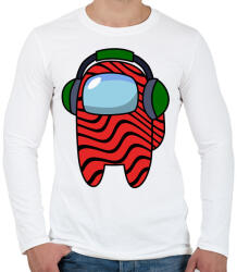 printfashion Among us Pewdiepie - Férfi hosszú ujjú póló - Fehér (3026822)