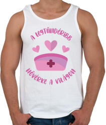 printfashion Legtündéribb nővérke - Férfi atléta - Fehér (7211811)