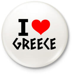 printfashion I love Greece 2 - Kitűző, hűtőmágnes - Fehér (10546788)