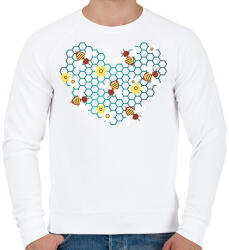 printfashion Méhész szív - Férfi pulóver - Fehér (6353274)